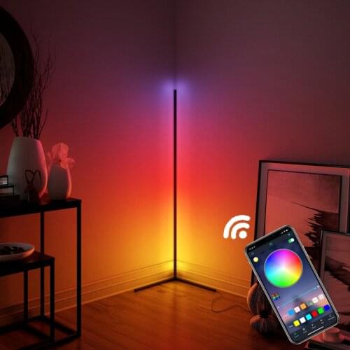 Nordic Modern Minimalist Creativity Smart Phone App Control Colorful RGB LED Corner FloorLamps for LivingRoom Bedroom home decor