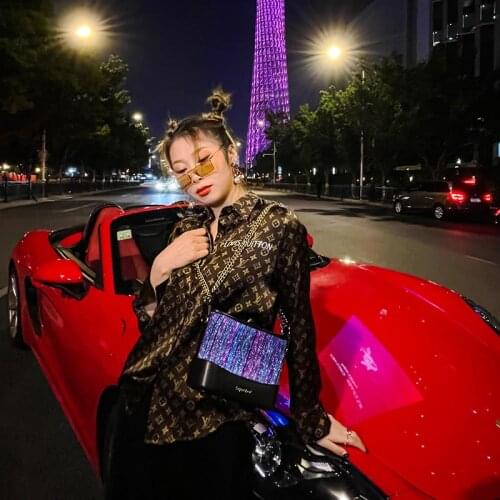 Ladies Shoulder Woman Hand Bag Luxury Led Lighting Up Handbags For Women Party Birthday Gift