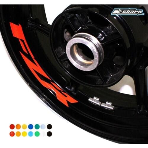 8X Custom Motorcycle Wheel Hub Tire Reflective Sticker moto Rim Decorative Sign stickers For YAMAHA FZR all fzr 600 1000 400 250