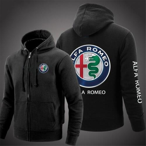 New Mans Spring Autumn 2021 Alfa Romeo Print Leisure Hoodies Comfortable Pullover Fleece Cotton Sweatshirts Casual Fashion Coat