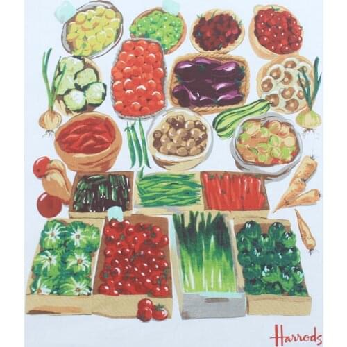 1 Meter Thin Cotton Plain Pabric With Hand Painted Fruit Fabric For Handmade DIY, Household, Bag CR-868