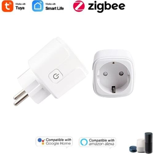 Tuya ZigBee Wireless Smart Plug EU 15A Smart Home Timer Socket for Alexa Google Home Tuya Zigbee Gateway Hub Required