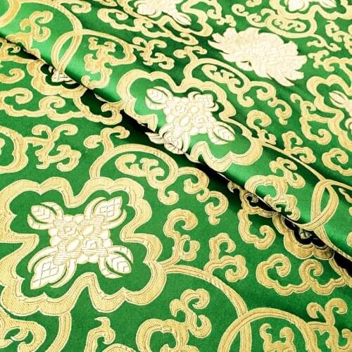 Vintage imitation silk brocade jacquard fabrics for sewing cheongsam cushion tablecloth DIY high quality costuming material