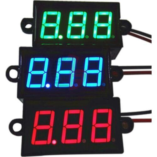 DC 3.5V-30V Waterproof LED Digital Voltmeter Voltage Meter Volt Tester Detector Monitor for Motorcycle Electric Bicycle 12V 24V