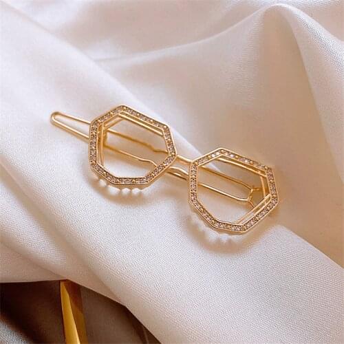 Glasses Shape Hairpins Fashion Metal Hair Clip Barrette For Women Girls Fashion Hair Accessories Gifts 2021 New Arrivals