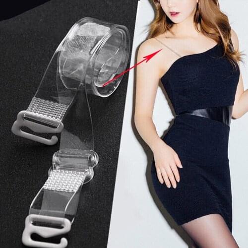 1/5Pairs /set Transparent Bra Buckle Belts Shoulder Straps Silicone Bra Strap Adjustable Women Intimates Accessories