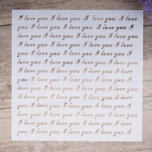 15 cm DIY Craft I love you Stencils For Walls Painting Scrapbooking Stamping Stamps Album Decorative Embossing Paper Cards