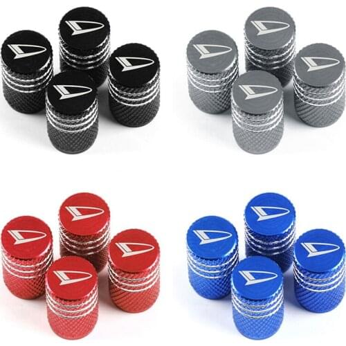4pcs Aluminum Car Tire Valve Cap Ultralight Tyre Cap Tire Valve Protector Accessories for Daihatsu D-base D-R PICO car styling