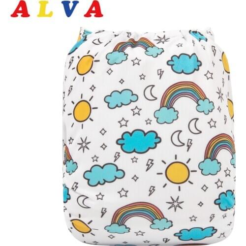 Alvababy Cloth Diapers Baby Positioned Reusable Baby Cloth Nappy with 1pc Insert