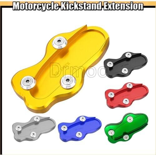 Motorcycle Alumnium Kickstand Enlarger Plate Side Stand Extension Pad For Kawasaki VN900 CLASSIC VN900 CUSTOM 2007-2015