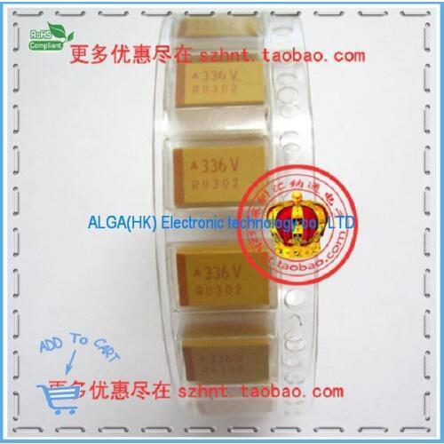 Free shipping .7343 D-type tantalum capacitor 33UF35V (336) width length 7.M 4.M 33UF capacitor gall Accuracy: 20