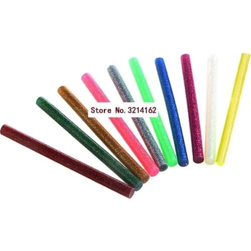 Colored Flash Hot Melt Glue Stickers 5Pcs/set 7x100mm Melt Glue Stick For Electric Glue Gun Craft Repair 07NOV