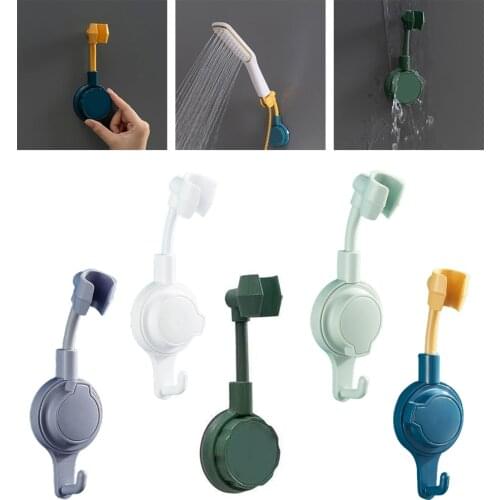 Shower Head Holder Suction Cup Handheld Showerhead Bracket 360° Universal Adjustable Height Rotatable Shower Holder