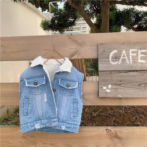 1 2 3 4 5 6 Years Toddler Baby Vest Thicken Lambswool Autumn Winter Baby Girl Coat Kids Jackets For Girl High Quality 2019 New