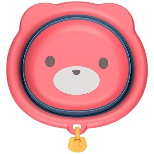 Baby washbasin folding childrens cartoon toiletries bear washbasin footbath boy and grils