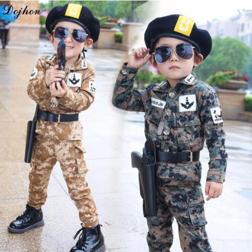 Kids Boy Tracksuit Soldiers Army Uniform Camouflage Jackets Suit for Boys Girls Korea Spring Kids Clothing Set Children Clothes