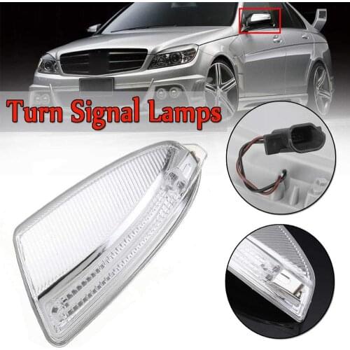 Car Door Rear View Side Mirror Turn Signal Lights Lamps Left Right For Mercedes Benz W204 W164 ML300 ML500 C-Class