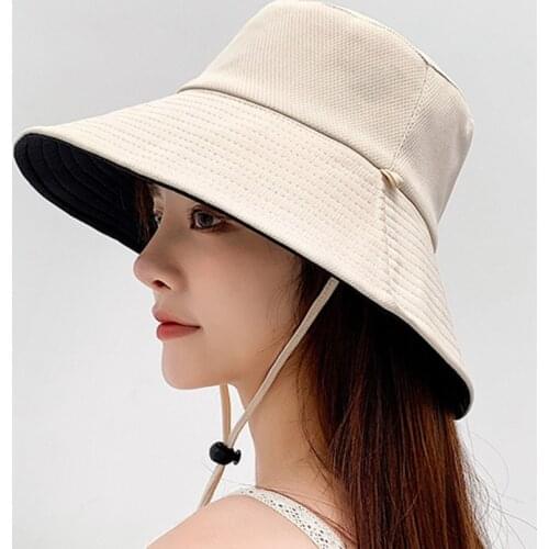 Double Side Wear Reversible Foldable Sun Hat Cap Visor Cap Bucket Hat Cap Wide Brim Travel Summer Outdoor Cap Packable UPF 50
