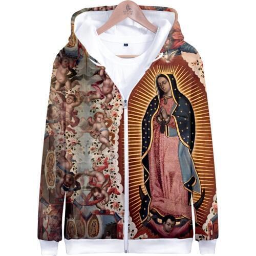 Our Lady Of Guadalupe Virgin Mary Catholic Mexico Top Quality Hoodies men Casual Hoodie Sweatshirt harajuku Jacket clothes