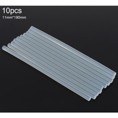 10pcs/lot Hot-melt Gun Glue Sticks 11mmx190mm Transparent Gun Adhesive DIY Tools for Hot-melt Glue Gun Repair Alloy Accessories