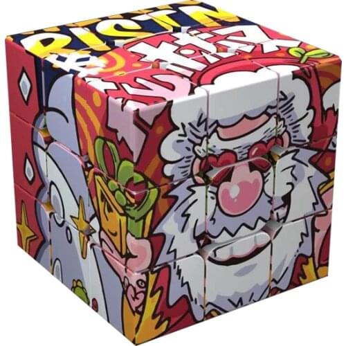 Hot Selling Merry Christmas 3x3x3 Magic Speed Cube 3x3 uv print cube PhotoCube customized collect cubo magico for Children gift
