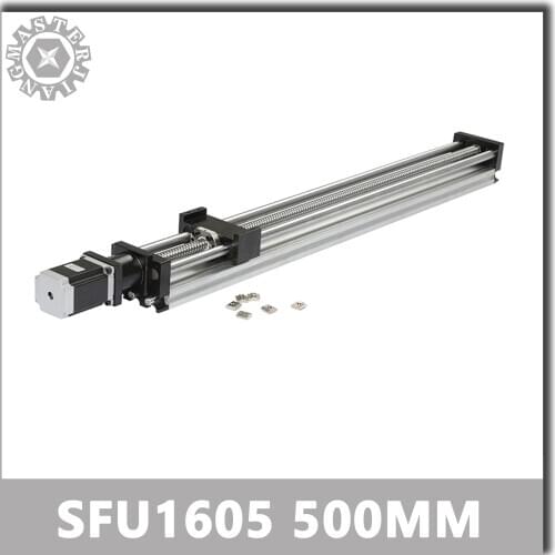 SFU1605-500mm Linear Guide Rails Linear Actuator System Module Table 500mm Travel Length Cnc Guide Ballscrew Sliding
