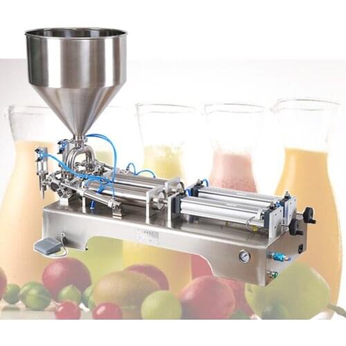 Double-head paste liquid filling machine tomato sauce peanut butter honey commercial semi-automatic quantitative filling machine