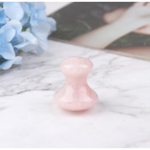 Face Massager Gua Sha Tool Natural Rose Quartz Mushroom Facial Back Foot Acupuncture Massage Scraper SPA Therapy Jade Board