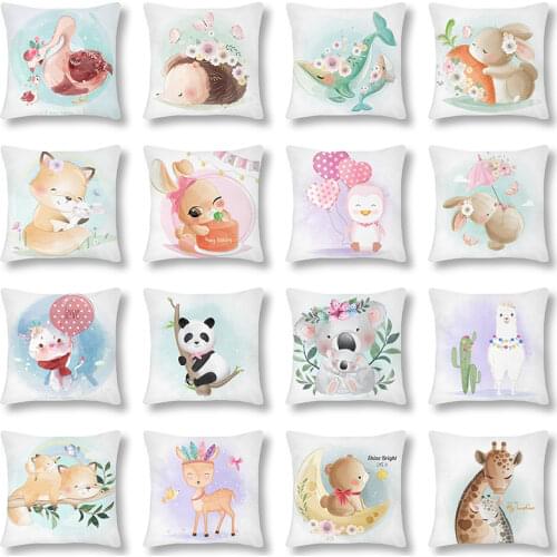 The Monther Road 66 Print Cushion Covers 45*45cm Flowers Tulip Design Gifts Home Bedroom Couch Decoration Pillowcase