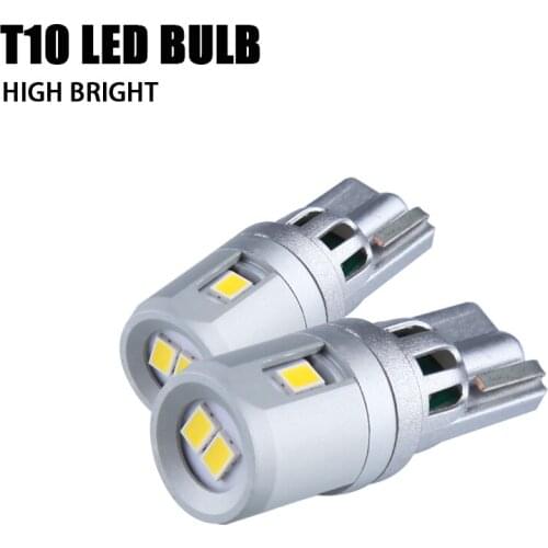 2Pcs W5W LED MINI Car Bulb High Bright White Singal Light 3020 Chip 5SMD T10 Turn Light Avoid Poor Contact 12V 6000K