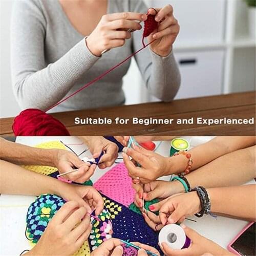 100-Piece Knitting Tool Set Aluminum Crochet Hooks Set Yarn Knitting Needles Sewing Kit Easy To Carry Home Textile Accessories