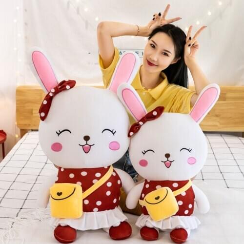40/55/75cm New backpack rabbit plush toy doll cute good quality soft Pillow Soothing doll decoration christmase gift for kid