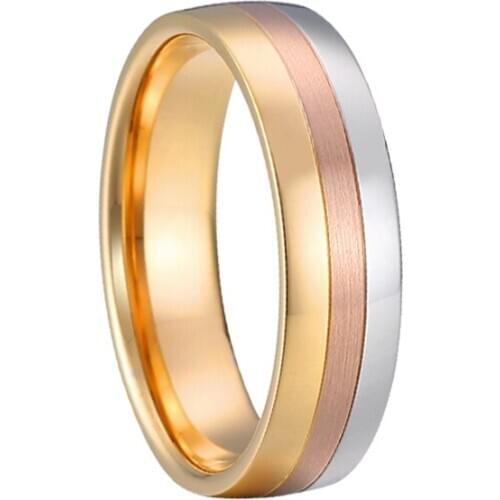 Wholesale Stainless Steel Rings Classic Alliance Wedding Rings for Women Men silver colour Couple Jewelry Promise Band