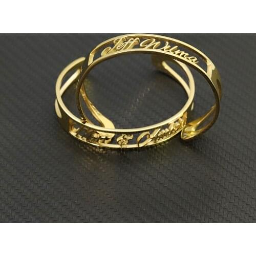 Custom Name Bangle Name Bracelet Personalized Bracelet Jewelry Gift for Mothers Day -12mm widthness stainless steel bracelet