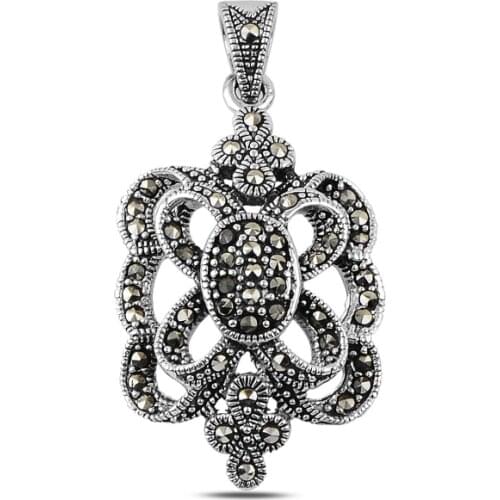 Silverlina Silver Marcasite Sterling Pendant