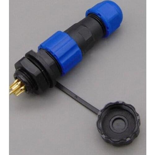 HUXUAN P13 Waterproof IP68 Chassis Panel Mount Circular Aviation Plug Cable Connector 1PC