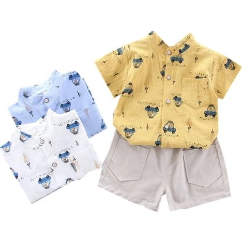 2021 Summer Newborn Boys Tracksuit Toddler Clothes Set Baby T Shirts + Shorts 2PCS Kids Clothes Suit Children Clothing Outfit