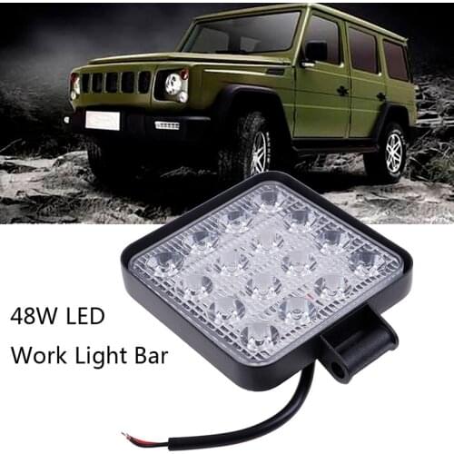 1pc Led spot Light 12V Spot Flood LED Light Bar LED Light 4inch 48W Car 4WD Truck Tractor Boat Trailer