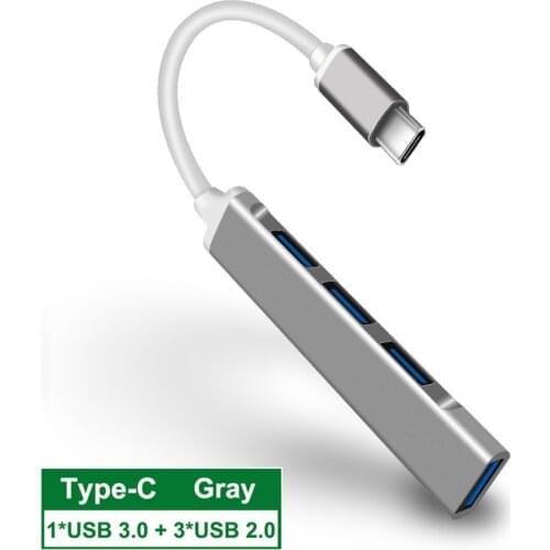 USB C Hub 4 Ports USB Type C to USB 3.0 Hub Splitter Adapter for MacBook Pro iPad Pro Samsung Galaxy Note 10 S10 USB Hub