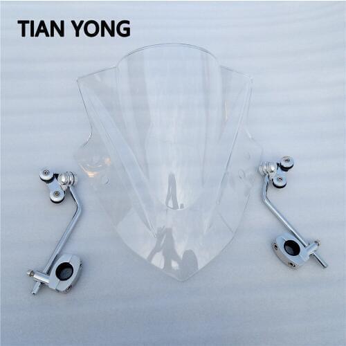 High Quality Motorcycle Wind Deflectore Windscreen Modification With support frame Windshield For Yamaha MT09 MT10 MT 09