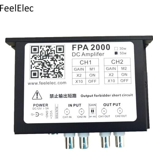Feeltech FPA2000-50W High Power Dual Channel amplifier amplify For Arbitrary Waveform Function Signal Generator