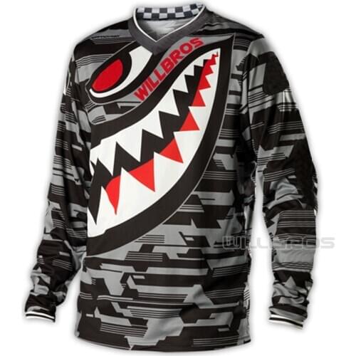 Willbros GP Air P-51 Jersey Motocross Motorbike T-shirt Scooter Offroad Mountain Bicycle Offroad Long Sleeve Mens