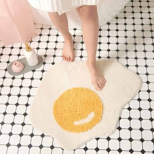 Egg Bathroom Rug Funny Entrance Carpet Area Rugs Kitchen Rug Bedroom Floor Mats Nordic Welcome Doormat Chic Room Decor