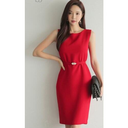 BGTEEVER Slash-neck Mid-length Work Business Pencil Dress Women Sashes High Waist OL Dress Elegant Party vestidos femme 2020