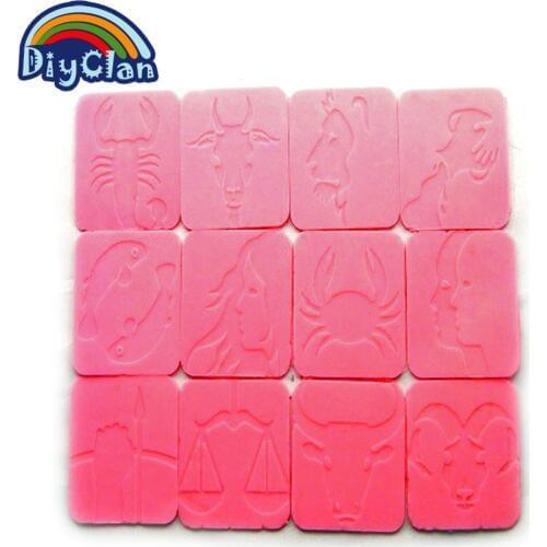 12 constellations silicone mold for fondant chocolate making sugarcraft cake decorating supplies cupcake decorators F0391XZ30