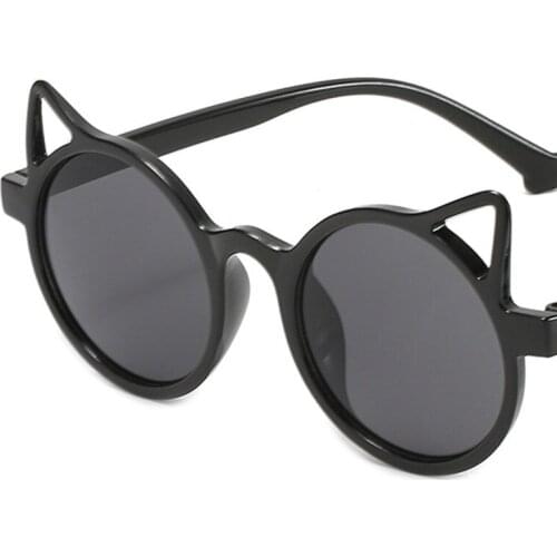 2021 Cat Eye Cute Small Circle Sunglasses Girls Boys Outdoor Summer Colorful Glasses Vintage Lovely Sunscreen Round Sunglasses