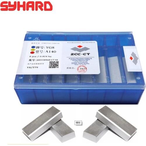 8pcs/lot A140 YW1 YW2 YT5 YT15 YT14 YG8 YG6 YG3 Dimension 40x18x10.5 Cemented Carbide Insert
