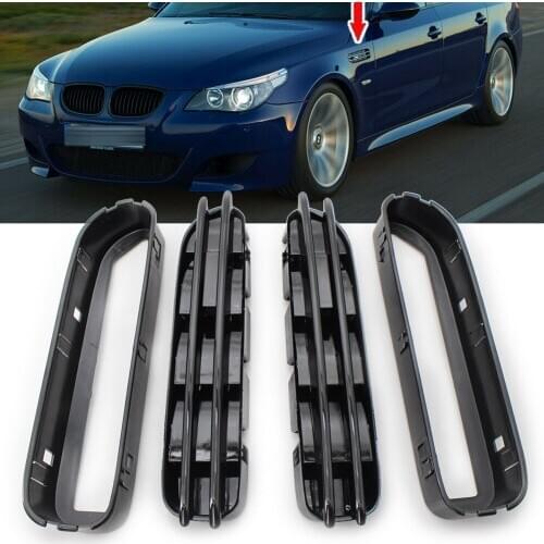 Car Grille ABS Side Fender Air Flow Vents Grill for BMW 5 Series E39 E60 E61 M5 1991-2003 2004 2005 2006 2007 2008 2009 2010
