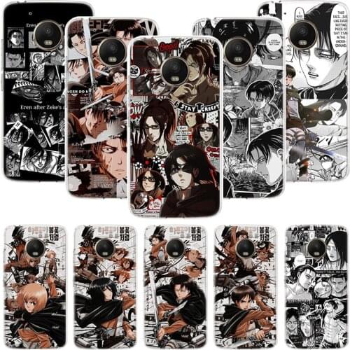 Hot Attack On Titan Anime Phone Case For Motorola Moto G9 G8 G7 G6 G5 E6 E5 E4 Plus Play Power One Action Macro Coque Cover Capa