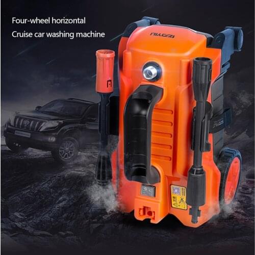 Four-Wheel Horizontal High-Pressure Car Washing Machine Automatic Car Brushing Artifact Pump Water Gun Cleaning Machine